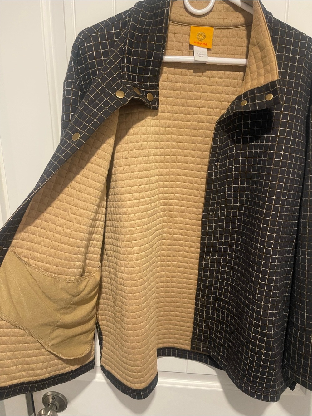 Ruby Rd Quilted Windowpane Barn Jacket Women’s L - Picture 5 of 7